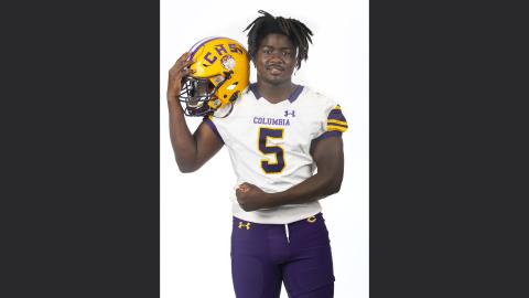 Columbia linebacker Jaden Robinson is the LCR’s Defensive Player of the Year. (JEN CHASTEEN/Special to the Reporter)