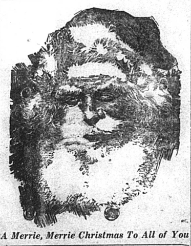 Santa Claus wishes readers of the Lake City Reporter a ‘merrie, merrie Christmas’ in 1926. (COURTESY)