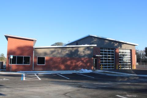Lake City Fire Station #2 sits waiting to be opened for services on Tuesday. The $2.7 million station is still waiting on an electrical panel that has caused a delay in its opening. (TONY BRITT/Lake City Reporter)