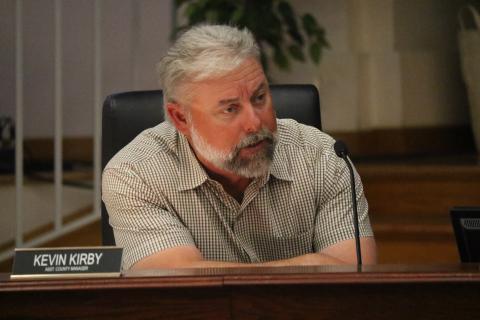 Columbia County Assistant Manager Kevin Kirby speaks during a county meeting Thursday. (JAMIE WACHTER/Lake City Reporter)