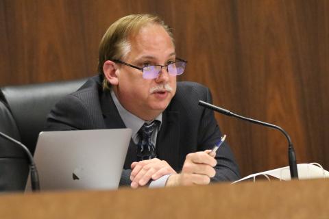 Live Oak City Manager George Curtis said he appreciated the council’s support after surviving a vote to oust him Tuesday afternoon. (JAMIE WACHTER/Lake City Reporter)