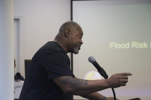 Ron Williams II offered support to the city organizing meetings about gun violence during Monday’s City Council meeting. (MORGAN MCMULLEN/Lake City Reporter)