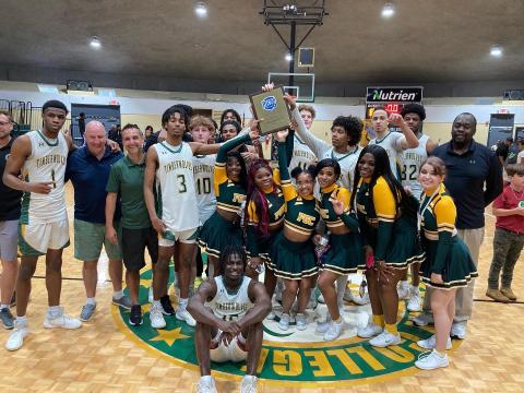 FGC celebrates after defeating Palm Beach State for the Region 8 title on Saturday. (COURTESY OF FGC)
