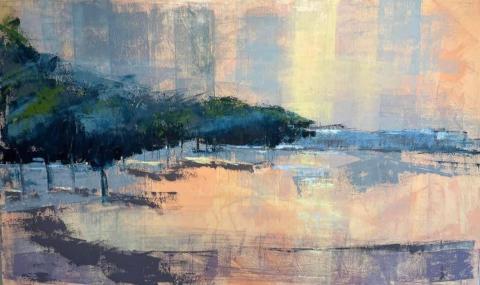 Artist Joanna McNally will demonstrate her techniques in the “Keep Simple” landscape painting workshop at the Gateway Art Gallery on April 10. (COURTESY)