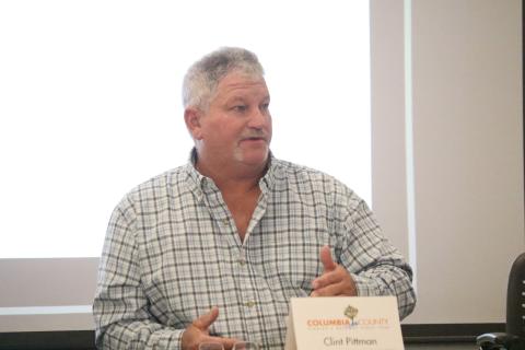 Clint Pittman, the interim Tourist Development Council executive director, said he is excited to get started on the 500-acre flatfield facility on the north side of Lake City. (JAMIE WACHTER/Lake City Reporter)