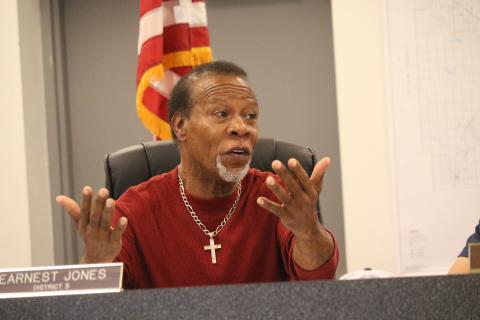 Lafayette County Commission Chairman Earnest Jones said he wants to try the proposed bans, but also asked about the possibility of special permits to help people in need. (JAMIE WACHTER/Lake City Reporter)