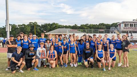Branford’s boys and girls track & field teams both placed second at the District 5-1A meet on Wednesday. (COURTESY)