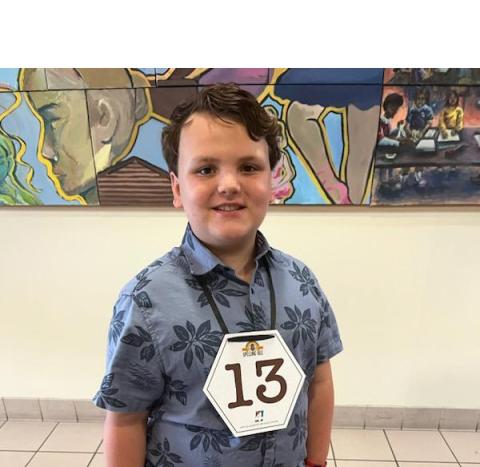 Fort White Elementary fifth-grader Tucker Ayers placed second in the First Coast Spelling Bee in Jacksonville last week. (COURTESY)