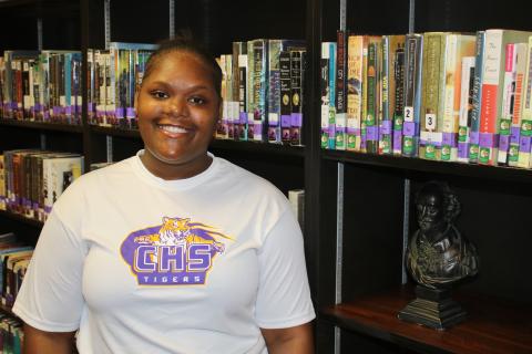 Columbia High School senior Shamarria Bowles will sing the national anthem Friday at the Jacksonville Jumbo Shrimp baseball game and could have the opportunity to perform at a future Jacksonville Jaguars NFL game. (TONY BRITT/Lake City Reporter)