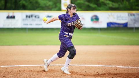 Columbia pitcher McKenna O'Sullivan winds up to pitch against P.K. Yonge on Tuesday. (BRENT KUYKENDALL/Lake City Reporter)