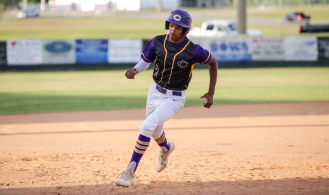 Columbia shortstop Brayden Thomas runs the bases against Union County on April 19.