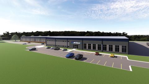 A rendering of Wave Armor’s manufacturing plant in Suwannee County. (COURTESY)
