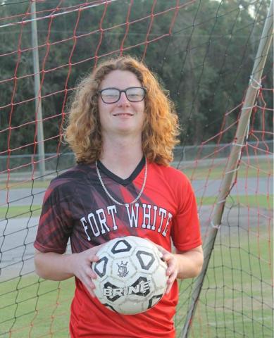 Fort White’s Connor Bass is the LCR’s Boys Soccer Player of the Year. (COURTESY)
