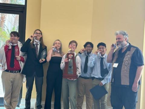 The Columbia academic team won its second state title last weekend, completing an undefeated state tournament run. (COURTESY)