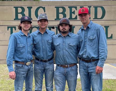 The Lafayette FFA Ag Mechanics team, which includes Camden Buchanan (from left), Pearson Bass, Evan Buchanan and Trey Galbraith, placed second in the state. (COURTESY)