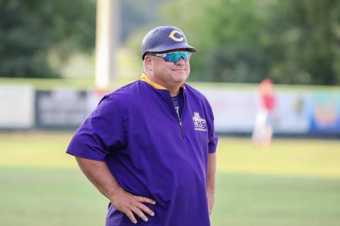 Columbia head coach Chris Howard watches the action against Pine Forest in the Region 1-5A quarterfinals on May 9. (BRENT KUYKENDALL/Lake City Reporter)