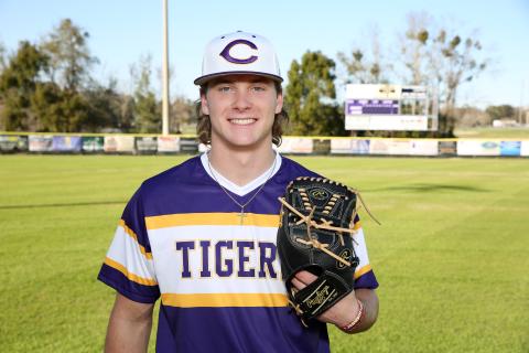 Columbia pitcher/first baseman Josh Fernald is the LCR’s Baseball Player of the Year. (MANDI SLOAN/Special to the Reporter)