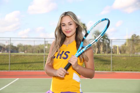  Cassidy O’Neal is the LCR’s Tennis Player of the Year. (MANDI SLOAN/Special to the Reporter)
