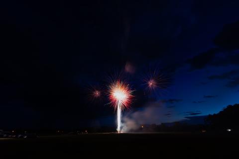 The Lake City-Columbia County Chamber of Commerce’s fireworks show will start around 9:15 p.m. Saturday at the Florida Gateway Fairgrounds. (RAY CARPENTER/Special to the Reporter)