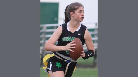 Suwannee quarterback Maci Campbell is the LCR’s Flag Football Player of the Year. (PAUL BUCHANAN/Special to the Reporter)