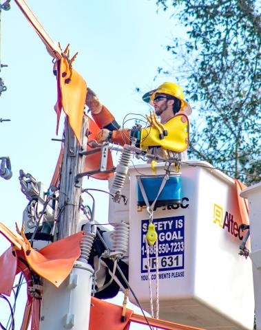 A Musgrove Construction worker helped prepare the Suwannee Valley Electric Cooperative system for fiber this spring as the co-op launches its Rapid Fiber Internet subsidiary. (COURTESY RAPID FIBER INTERNET)