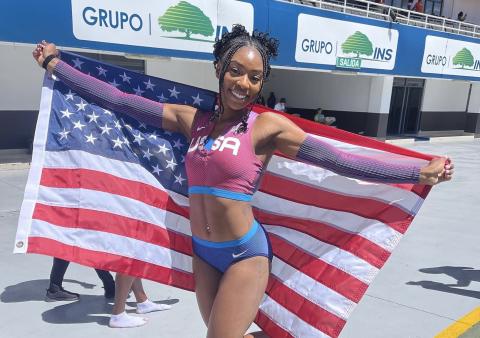 Asherah Collins represented Team USA at the U23 NACAC Championships this past weekend. (COURTESY OF UCF)