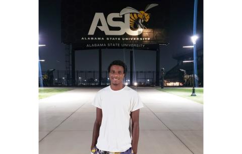 Columbia’s Seth Stockton, who won the Class 3A state title in the triple jump in May, recently signed his letter of intent with Alabama State. (COURTESY)
