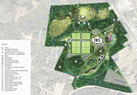 The first phase of Columbia County’s flat field facility includes eight of the 12 flat fields. (COURTESY)