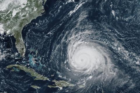 Hurricane Lee continues its slow west-northwest trajectory across the Atlantic Ocean on Tuesday. (NOAA)
