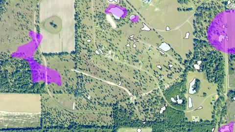 A revised FEMA flood risk map shows areas in The Oaks of Lake City subdivision that will be in flood zones, including new areas that are shaded blue. The Suwannee River Water Management District and FEMA are continuing to revise the maps after receiving hundreds of objections from the public earlier this year. (COURTESY SUWANNEE RIVER WATER MANAGEMENT DISTRICT)