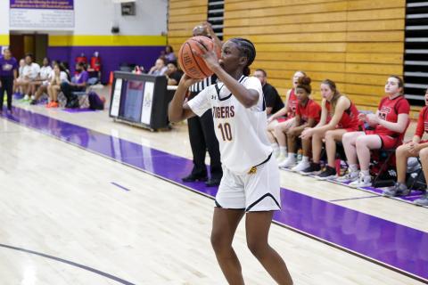 Columbia guard Ayesha Broxey shoots in a game last season. (FILE)