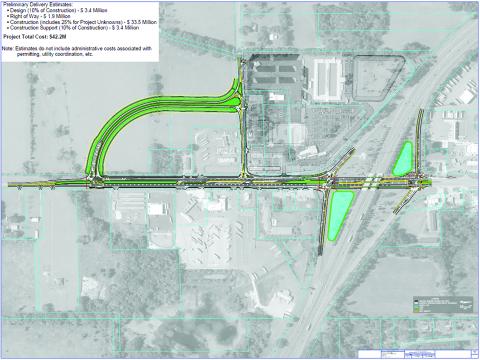 A detour road for the expanded Busy Bee project is neededto ease congestion at the Interstate 75 and U.S. Highway 41 interchange in Ellisville. The Columbia County Commission authorized staff to begin negotiations on property to build that road. (COURTESY)