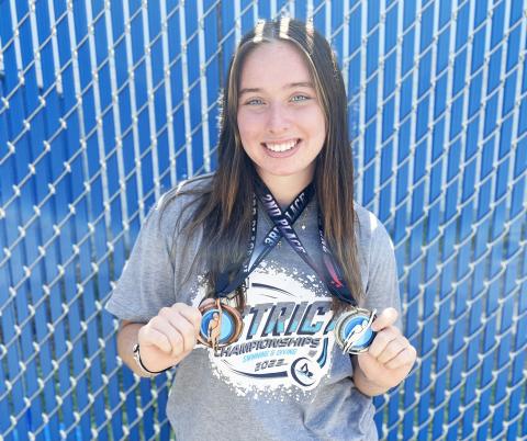 Suwannee’s Raegan Conklin is the LCR’s Girls Swimmer of the Year. (COURTESY)