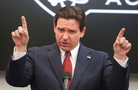 Gov. Ron DeSantis, shown speaking in Kissimmee last week, announced Monday that he wants the FLorida Legislature to take aim at fixing Washington’s problems. (JOE BURBANK/Orlando Sentinel/TNS)