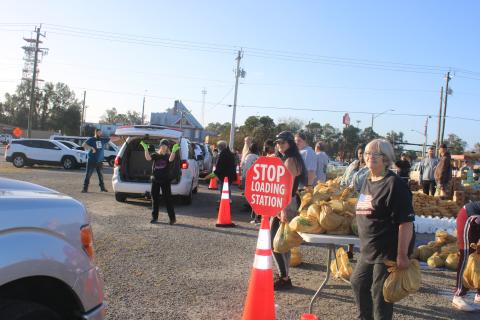 Approximately 500 families are usually fed at the Farm Share food distribution events sponsored by the Lake City Police Department. (FILE)