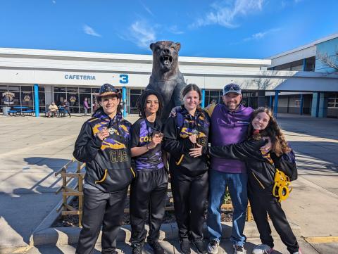Columbia wrestlers Carlee Morrison, Josie Raulerson and Bella Guerrier-Lajoir placed in the top 3 at the Ricky Gullet Invitational on Saturday. (COURTESY)