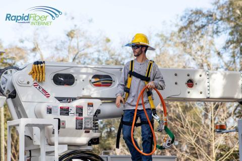 Crews have been busy connecting Suwanee Valley Electric Cooperative members to fiber internet through Rapid Fiber Internet since last summer. The project received a $17 million federal grant to help construct the system in portions of Columbia, Hamilton and Suwannee counties. (COURTESY)