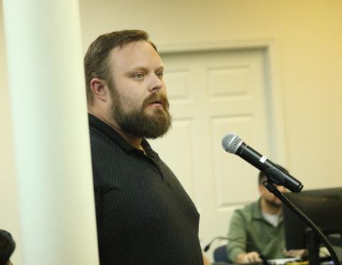 James Carter, the lone applicant for the vacant District 13 seat, speaks to the Lake City Council Monday about his interest in the position. (JAMIE WACHTER/Lake City Reporter)