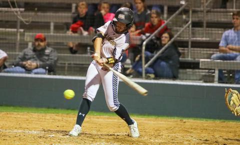 Columbia outfielder Luisa Taylor swings at a pitch against University Christian on March 8. (BRENT KUYKENDALL/Lake City Reporter)