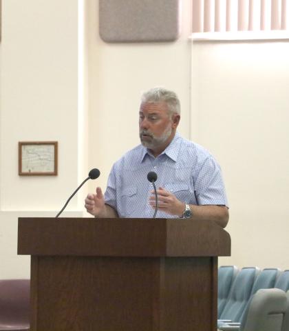 Assistant County Manager Kevin Kirby urged the Columbia County Commission to consider reinstituting impact fees on new development to help the county meet future infrastructure needs. (MORGAN MCMULLEN/Lake City Reporter)