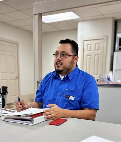 Suwannee Valley Unsolved Executive Director Jason Futch speaks during the non-profit organization’s board meeting in January.  (COURTESY)