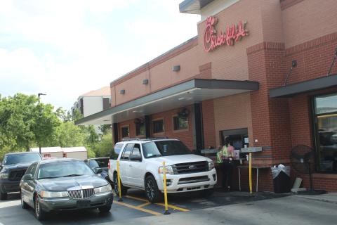 The Lake City Chick-fil-A’s drive-through area will be revamped to become more efficient. (TONY BRITT/Lake City Reporter)