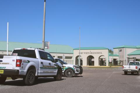 Deputies from the Columbia County Sheriff’s Office responded to Fort White High School, and Columbia High School, on Tuesday afternoon after a threat was received against a ‘high school.’ (TONY BRITT/Lake City Reporter)