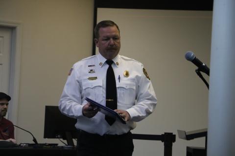 Lake City Fire Chief Josh Wehinger said the city needed to ‘get ahead of the game’ and order a new ladder truck to replace its current model, which is 18 years old. (MORGAN MCMULLEN/Lake City Reporter)