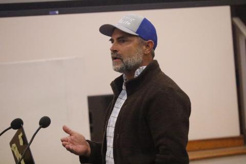Former firefighter Anthony Davis urged the BOCC to adopt an in-house solution for EMS in the future. (JAMIE WACHTER/Lake City Reporter)