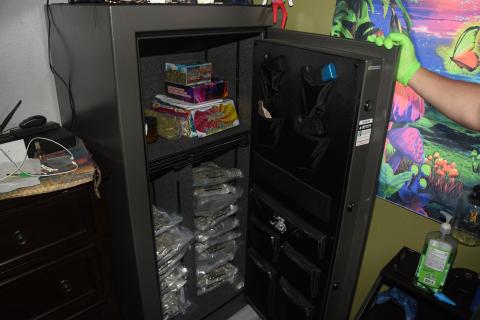 During a drug bust Friday at a Koonville Avenue residence, drugs were found in a gun safe in one of the bedrooms, as well as in the kitchen cabinets and on the porch. (COURTESY)