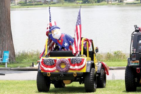 A Jeep is all decked out for the holiday at last year’s Fourth of July Celebration in Wilson Park. (FILE)