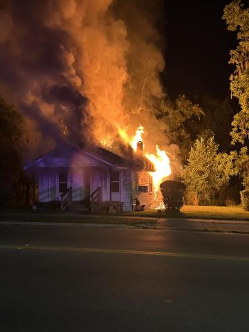 A vacant house in Live Oak that was being remodeled suffered an accidental electrical fire early Sunday morning. Nobody was injured in the blaze. (COURTESY LIVE OAK FIRE DEPARTMENT)