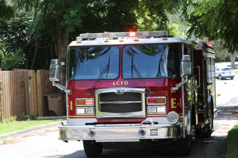 The Lake City Fire Department quickly extinguished a fire in a backyard shed at a SW Clements Place residence Monday afternoon. (JAMIE WACHTER/Lake City Reporter)