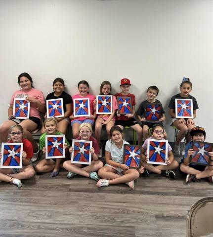 Lafayette 4-H members made stained glass windows during Camp USA. (COURTESY)